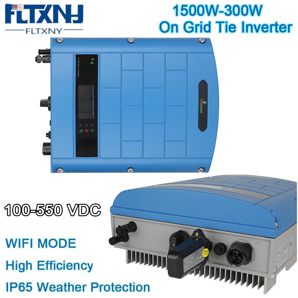 Flyt Solar On Grid Tie Inverter 1500W 3000W 1.5Kw 2.2Kw 3Kw Wifi Modalità Di Impostazione Con Ingresso Singolo Mppt Impermeabile Ip65
