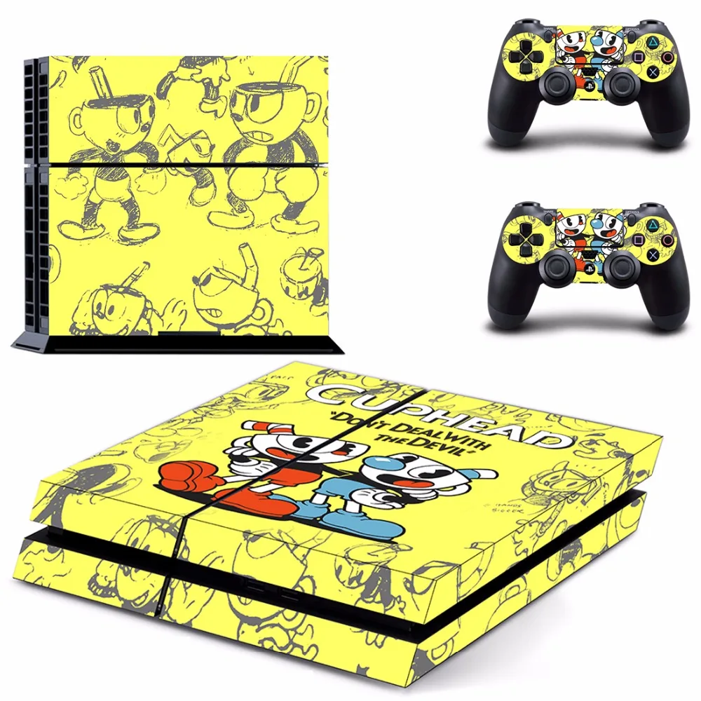Gioco Cuphead Ps4 Skin Sticker Decal Per Sony Playstation 4 Console E 2 Controller Ps4 Skin Sticker Vinyl