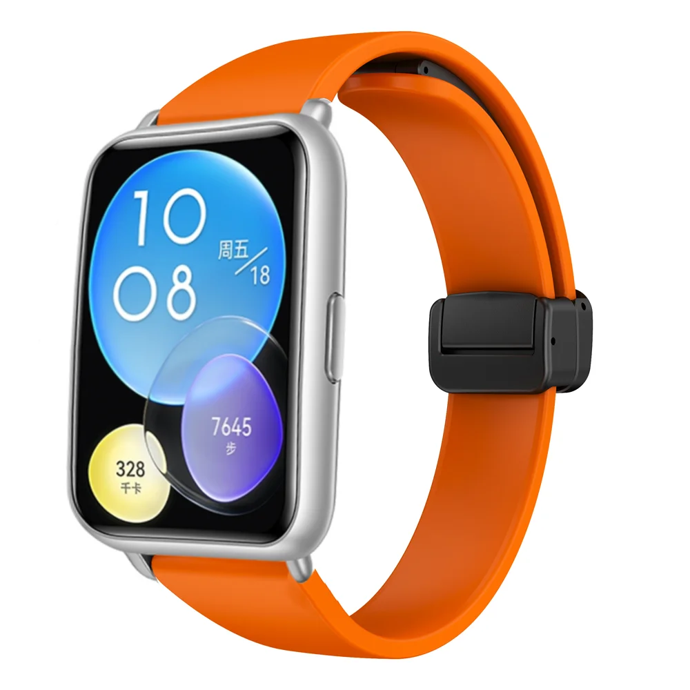 Cinturino Sportivo Per Huawei Watch Fit 2 Accessori Per Cinturini Bracciale Magnetico In Silicone Sottile Correa Per Huawei Watch Gt 2/2E/3/4/Pro Band