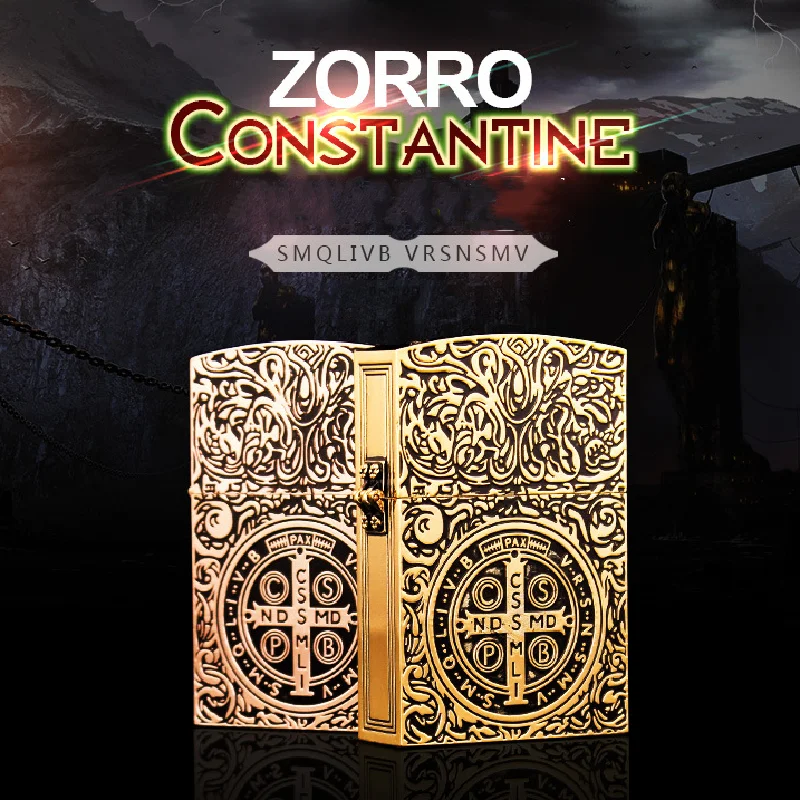 1:1 Limited Edition Zorro Oversized Kerosene Lighter Metal Personality Constantine Creative Heavy Armor Oversized Lighter Gift