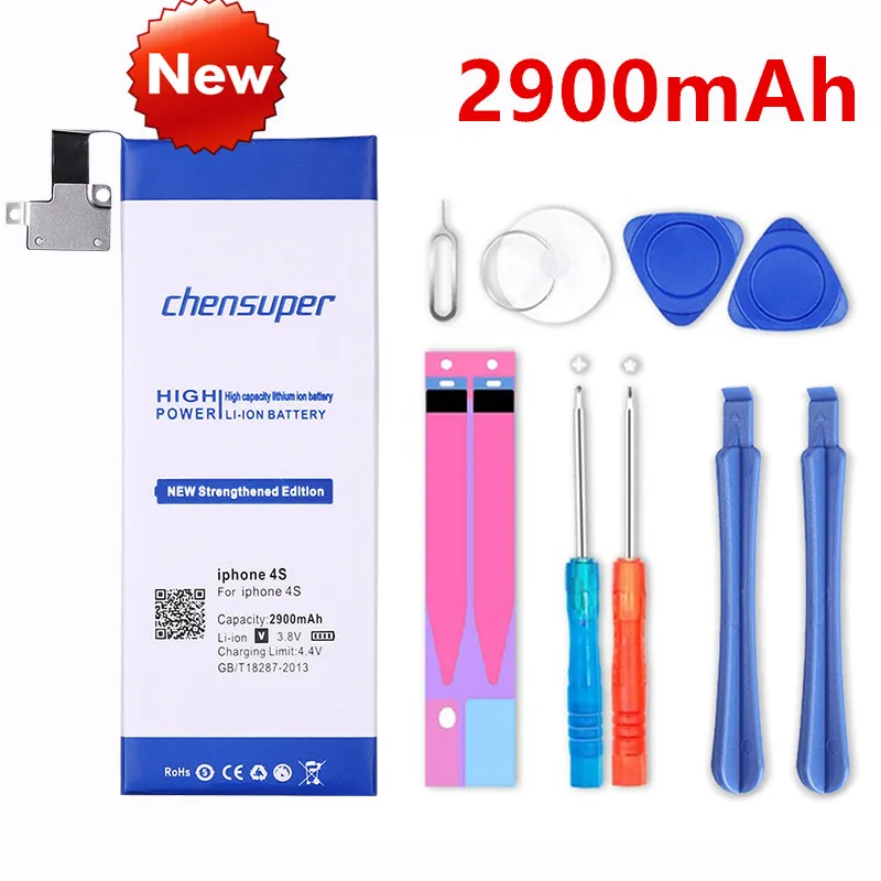 Chensuper 2900 Mah Batteria Per Apple Iphone 4 S Per Il Iphone 4 S Batteria + Strumenti Gratuiti
