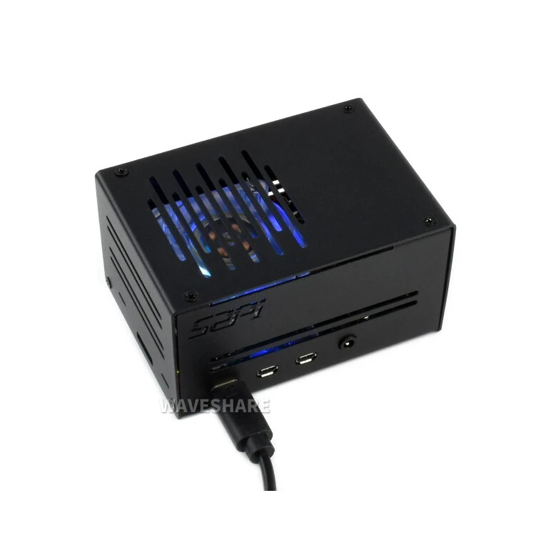 Ferma Cassa Del Metallo Per Raspberry Pi 4, Con Basso Profilo Torre Di Ghiaccio Ventola Di Raffreddamento