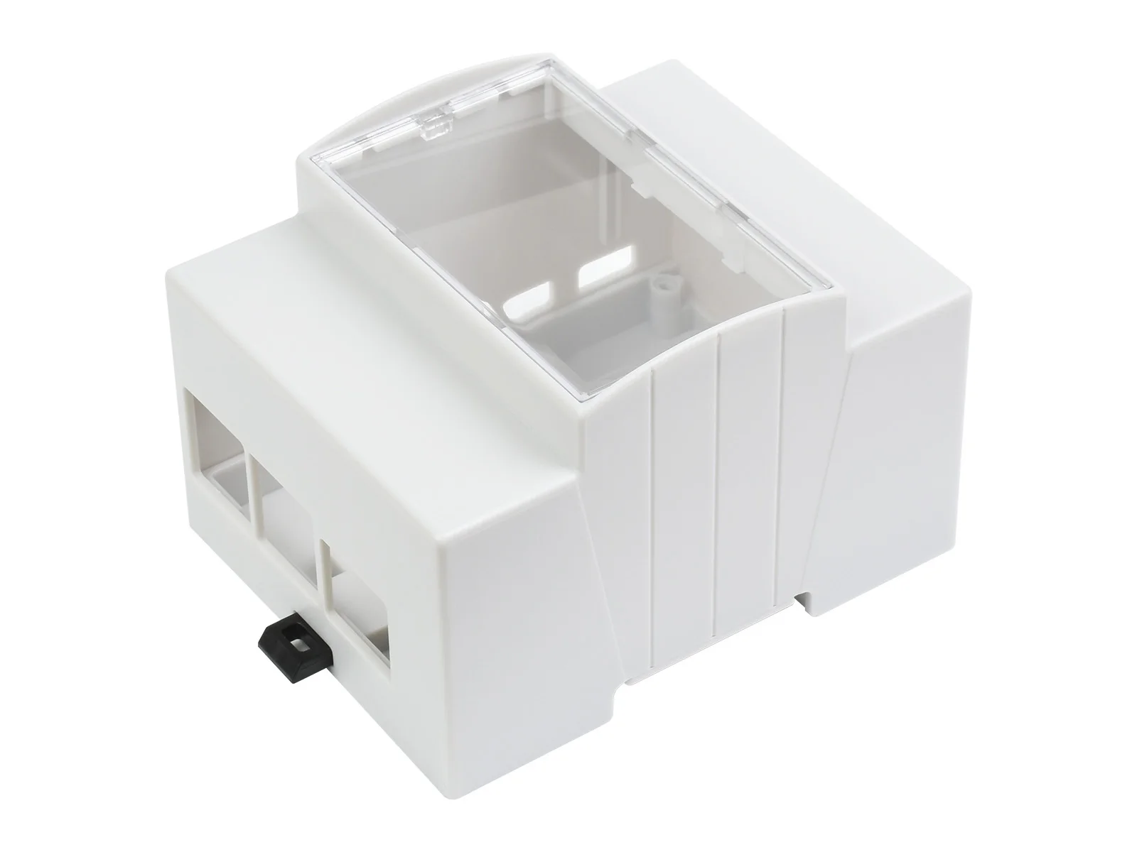 Custodia In Abs Per Guida Din Waveshare Per Raspberry Pi 4, Ampio Spazio Interno, Modulo Iniezione, Finestra Superiore Trasparente, Ampio Spazio Inter