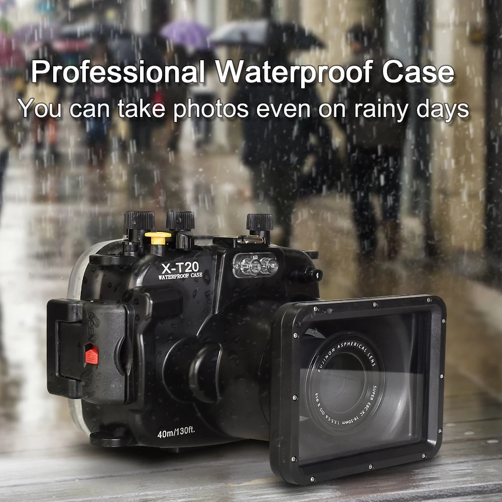 Mcoplus Wp-Xt20 Impermeabile Di Immersione Subacquea Subacquea Custodia Dura Di Caso Per Fujifilm Fuji Xt20 X-T20 Macchina Fotografica