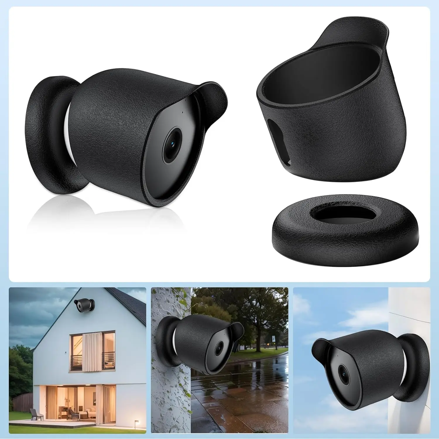 Per Google Camera Custodia In Silicone Impermeabile Per Google Nest Cam Copertura Protettiva Per Telecamera Di Sicurezza Per Esterni O Interni (Batter