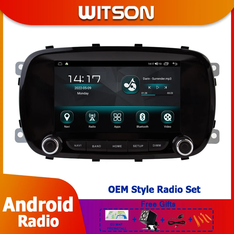 7 "Android Radio Car Stereo Gps Per Fiat 500X 2014 - 2020 Car Multimedia Stereo Gps Carplay Player