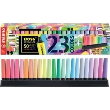 Stabilo Boss Original Pastel 23 Pcs Evidenziatore Fluorescente Colori Pastello Pennarelli A Inchiostro Pennarelli 50Th Anniversary Desk Office Set Pen