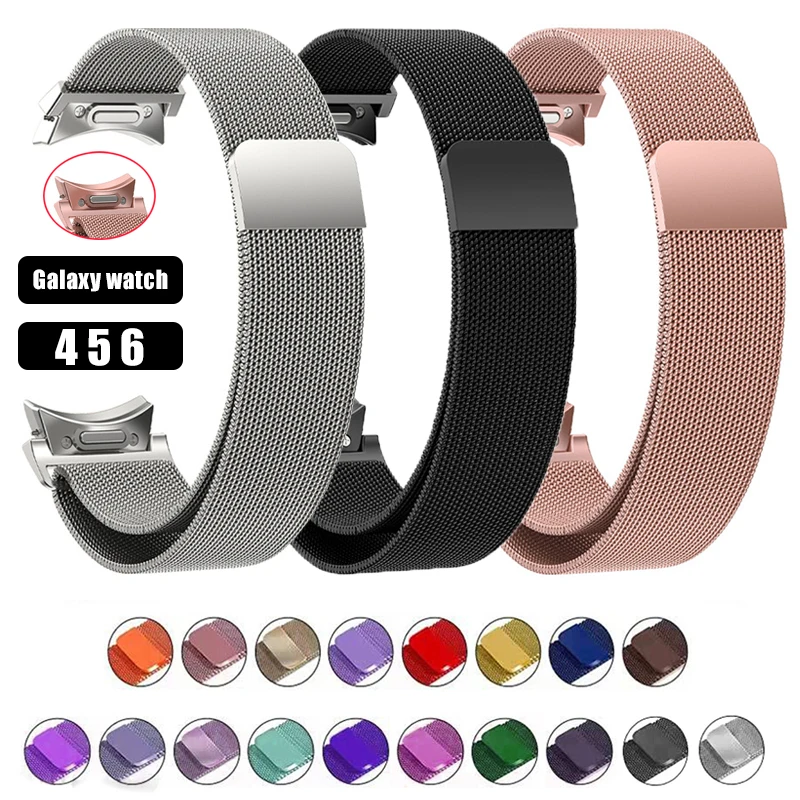 Cinturino Milanese Per Samsung Galaxy Watch 6 5 4 Series 40Mm 44Mm Cinturino One Click Attachment Watch 6 Classic 43Mm 47Mm Band