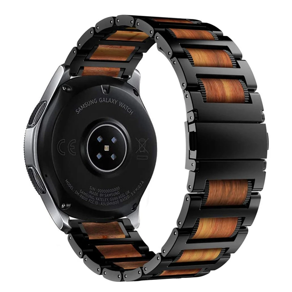 Bracciale In Legno Per Samsung Galaxy Watch4 44Mm 40Mm Cinturino 20Mm 22Mm Cinturino Galaxy Watch4 Cinturino Classico 46Mm 42Mm/Galaxy Watch3