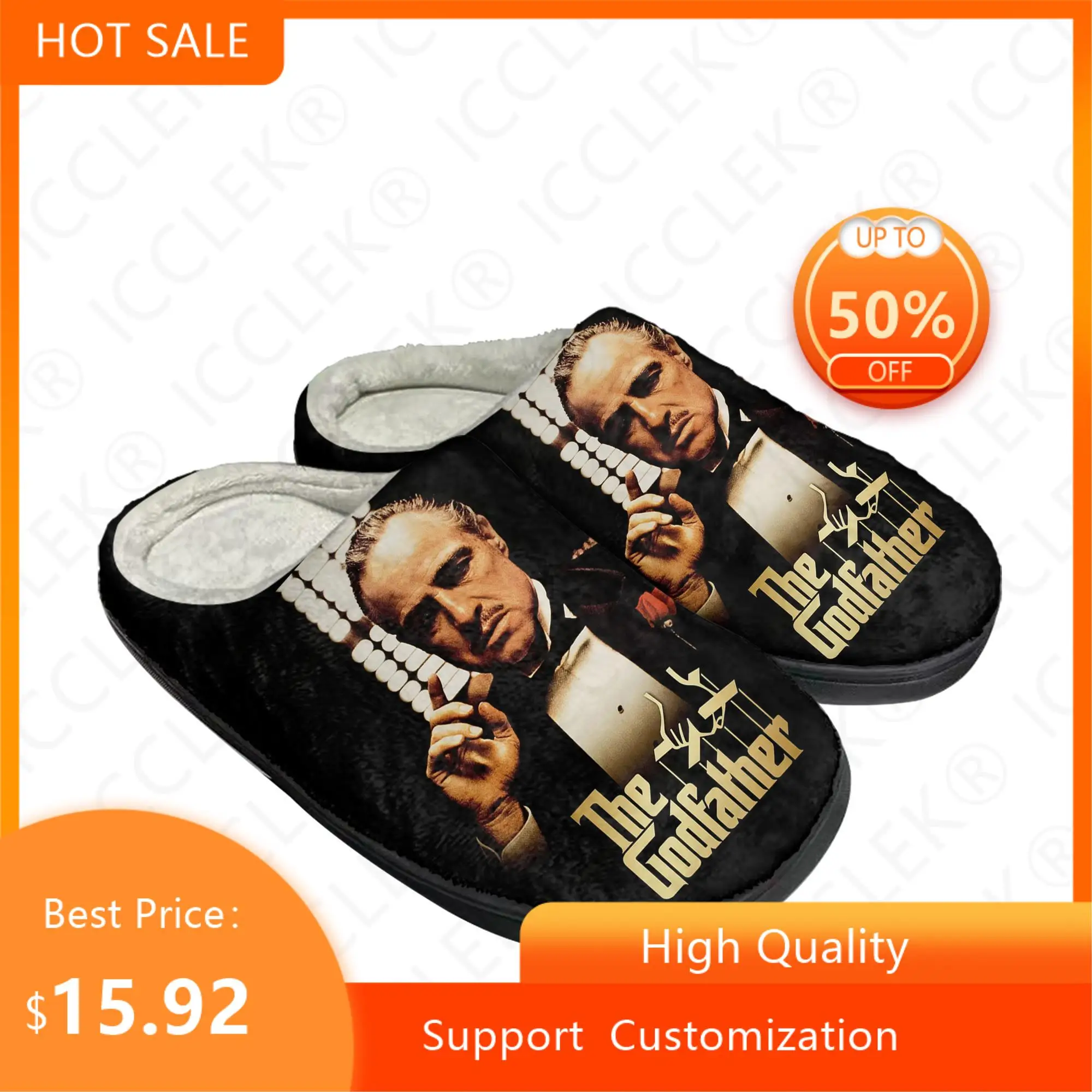 The Godfather Trilogy Home Cotton Custom Slippers Mens Womens Sandals Plush Casual Keep Warm Shoes Thermal Indoor Slipper Shoe