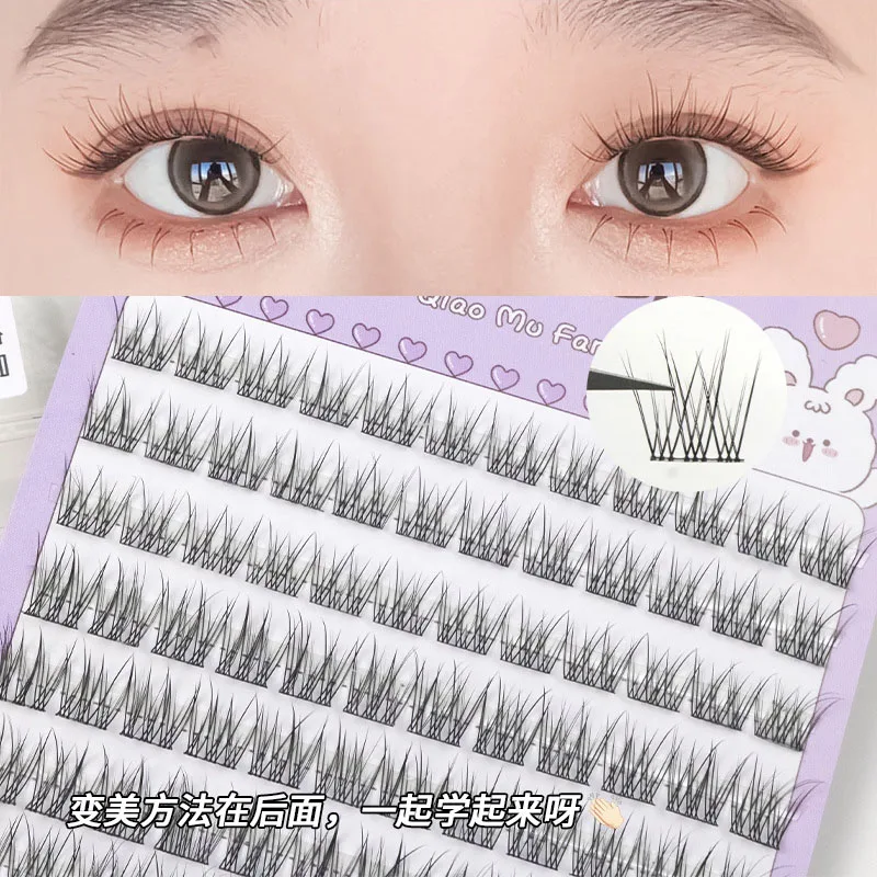 Lazy Fishtail Ciglia Finte 10 File Set Grande Volume Trilogia Ciglia Innestate Piccolo Diavolo Morbido Trucco Ciglia Naturali