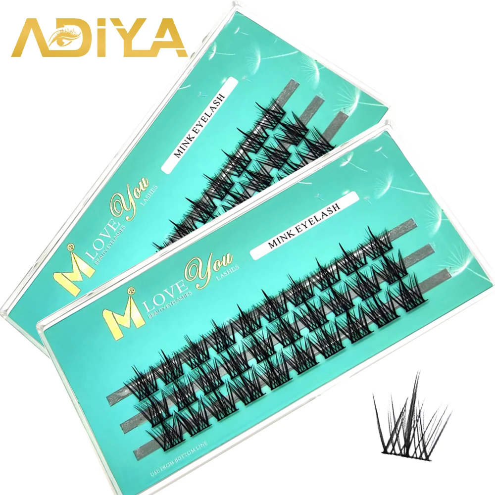 Adiya Diy Clusters Extension Ciglia Mix Lunghezza Faux Mink Volume Natural Individual Cluster Segmented Makeup Lashes Tools