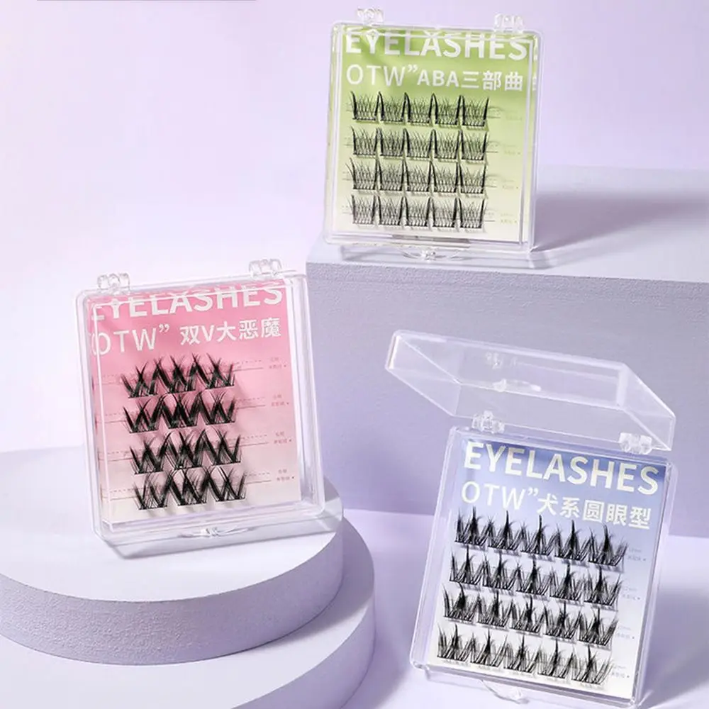 Simulazione Naturale Manga Lashes Autoadesivo Autoadesivo Little Devil Ciglia Finte Trilogia Segmentata Soffice Morbido