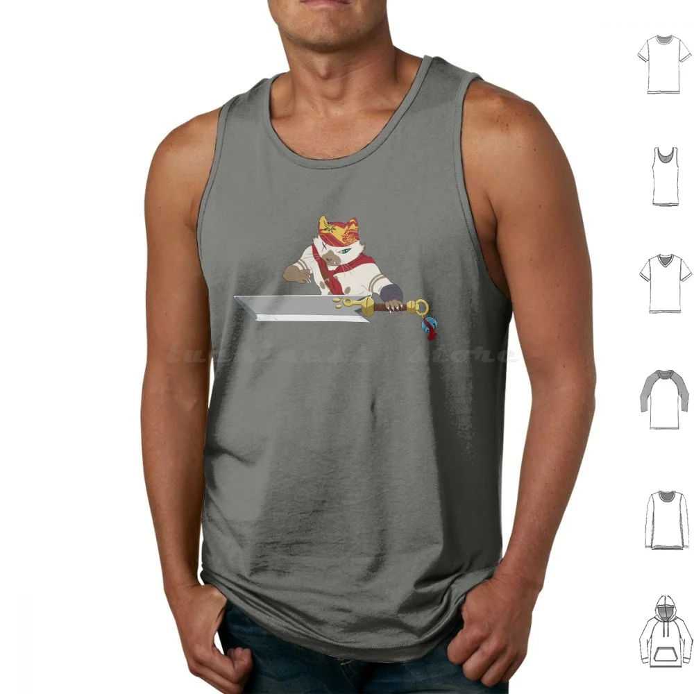 Meowscular Chef Canotte Stampa Cotton Monster Hunter Cat Chef Meowscular Chef Videogioco