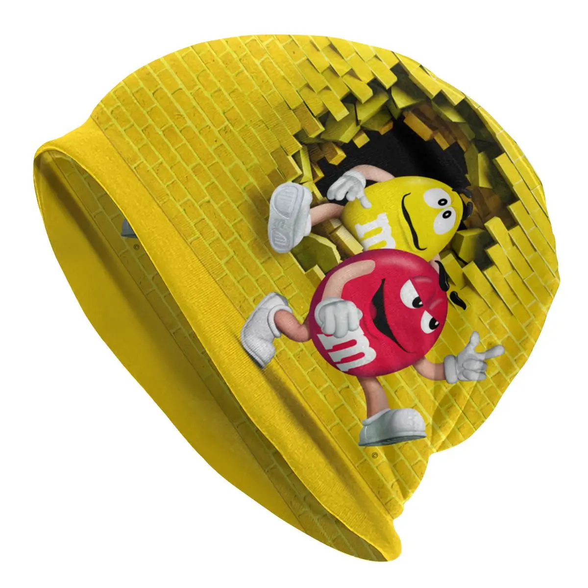 Winter Warm Bonnet Femme Cappello Lavorato A Maglia Hip Hop The Power Of Brand Voice Beanie Cap Outdoor Ski M-M Cartoon Chocolate Berretti Cap