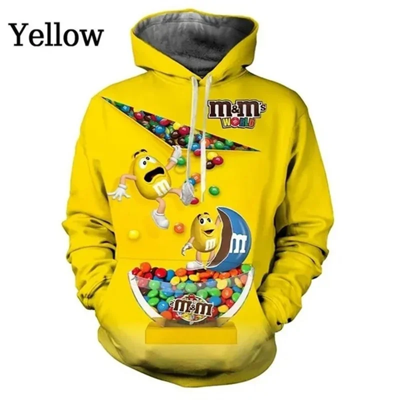 Felpa Con Cappuccio M & M Stampata In 3D Per Uomo Abbigliamento Harajuku Fashion New In Felpe Con Cappuccio E Felpe Donna Pullover Abbigliamento Top