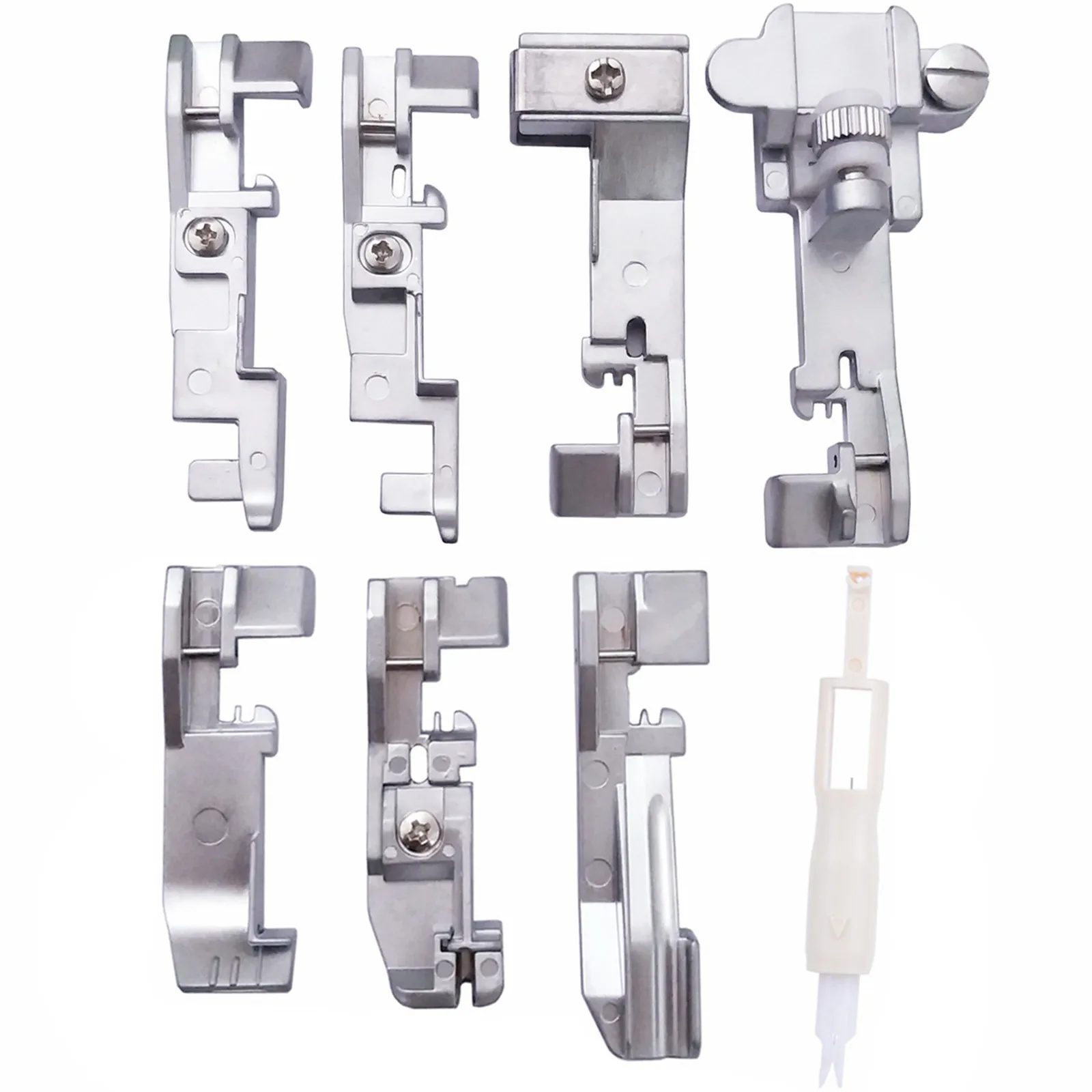7 Pezzi Piedini Premistoffa Set Singer Overlock Serger Piedino 14 Cg754 14 Sh654 14 Sh754 14 Hd854 Con Filo Ago Suk Overlock Regalo
