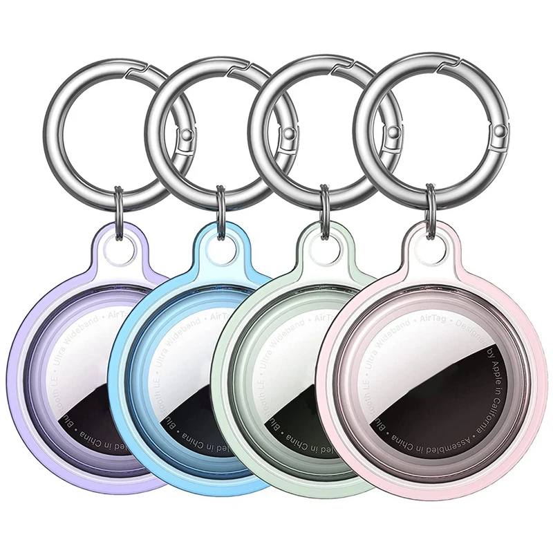 Custodia Protettiva Rise-4 Pack Per Portachiavi In Silicone Apple Airtag Compatibile Con Air Tag Holder Con Portachiavi
