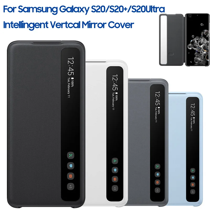 Smart Clear View Cover Mirror Case Per Samsung Galaxy S20 + 5G Ef-Zg985 S20 Ultra Ef-Zg988 5G S20 Case Smart Flip Case