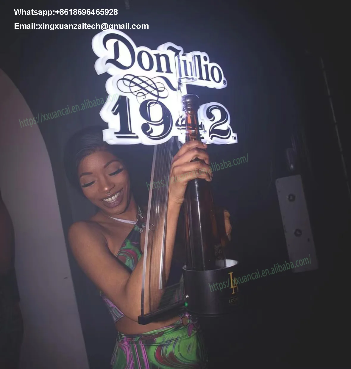 1942 Don Julio Presentatore Di Bottiglie Per Nightclub Lounge Bottle Glorifier
