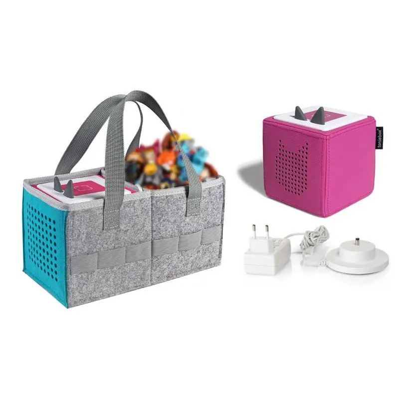 Custodia Da Viaggio Portatile Fortonies Toniebox Altoparlante Starterset Borsa Portaoggetti Pieghevole In Tessuto Di Feltro Borsa A Conchiglia