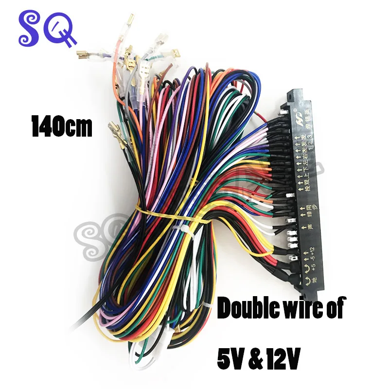 Jamma Wire Harness 28 Pin Jamma Loom 40Cm/140Cm Di Lunghezza Joystick Button Connector Per Arcade Cabinet Accessori Giochi 60 In 1