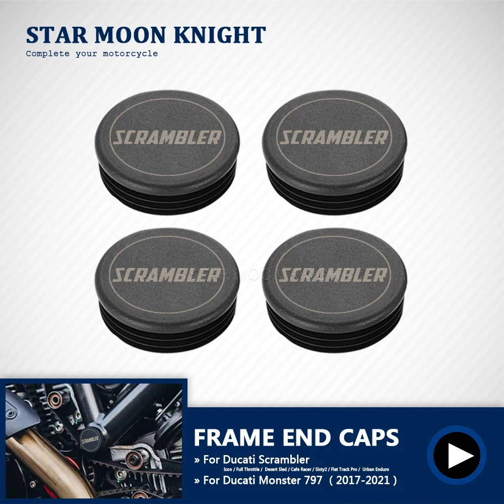 Monster 797 2017-2021 Accessori Moto Frame End Caps Frame Hole Cover Caps Plug Decorativo Per Ducati Scrambler Icon