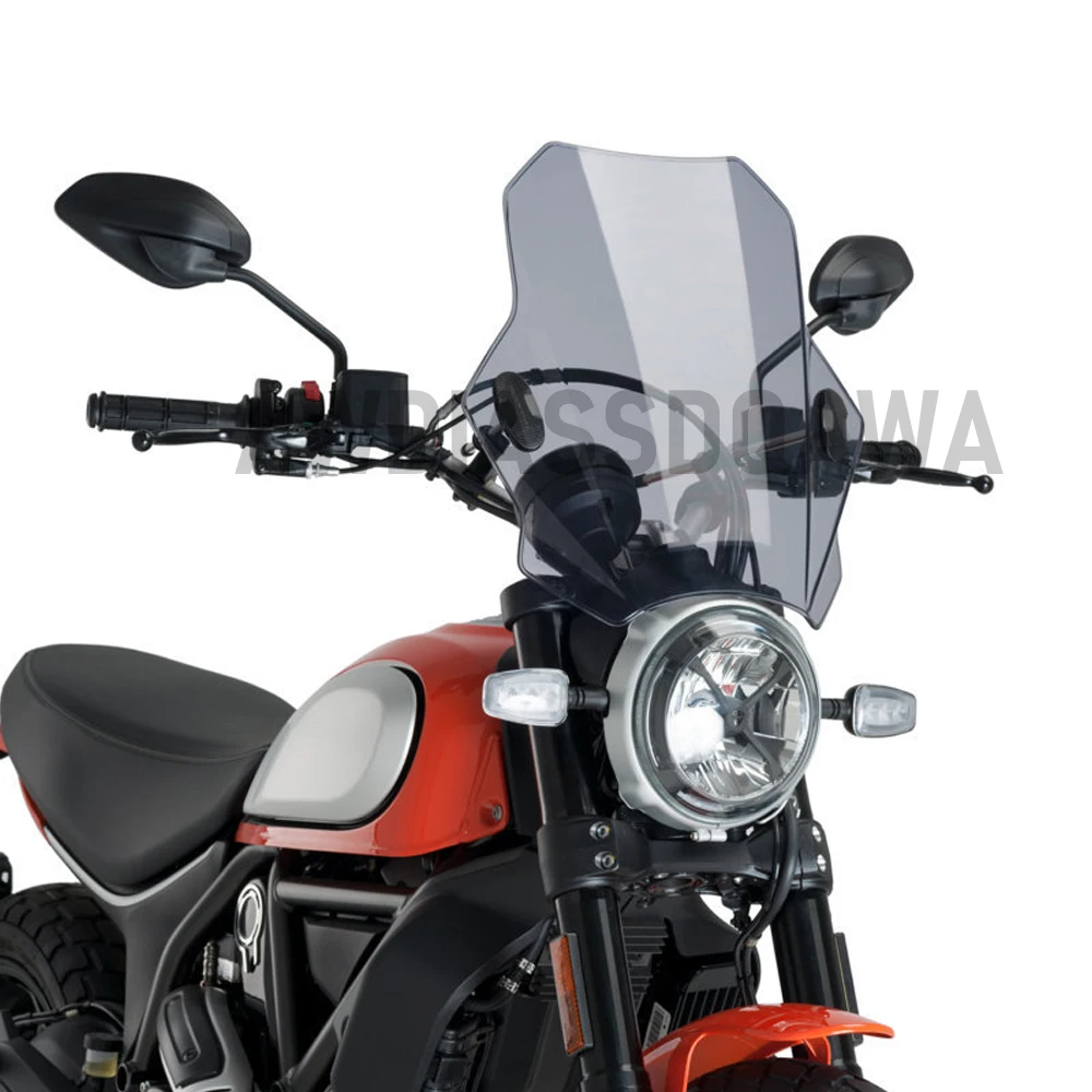 Parabrezza Antivento Regolabile Per Ducati Scrambler Classic Flat Track Pro Full Throttle Icon Sixty2 Urban Enduro