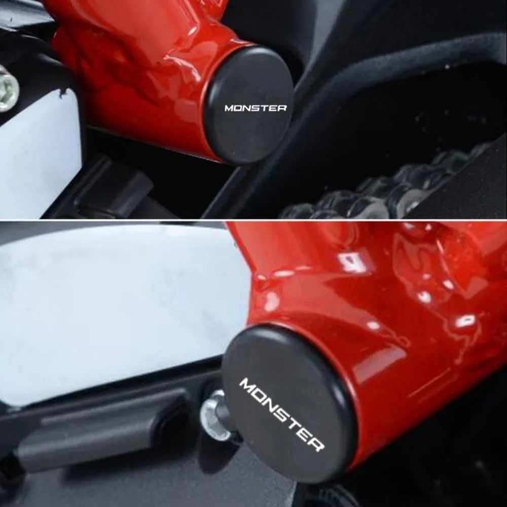 Nuovo Per Ducati Monster 797 Monster797 Desert Sled 2017 2018 Black Frame Caps Frame Hole Cover Plug Scrambler Classic Icon Sixty2