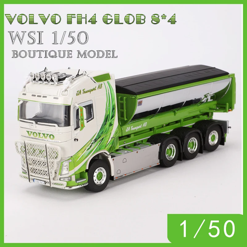 Wsi 1:50 Volvo Fh4 Glob 8*4 Hooklift System Hooklift Container Asphact Rimorchio Di Trasporto Pressofuso In Lega Modello Di Auto 01-2335