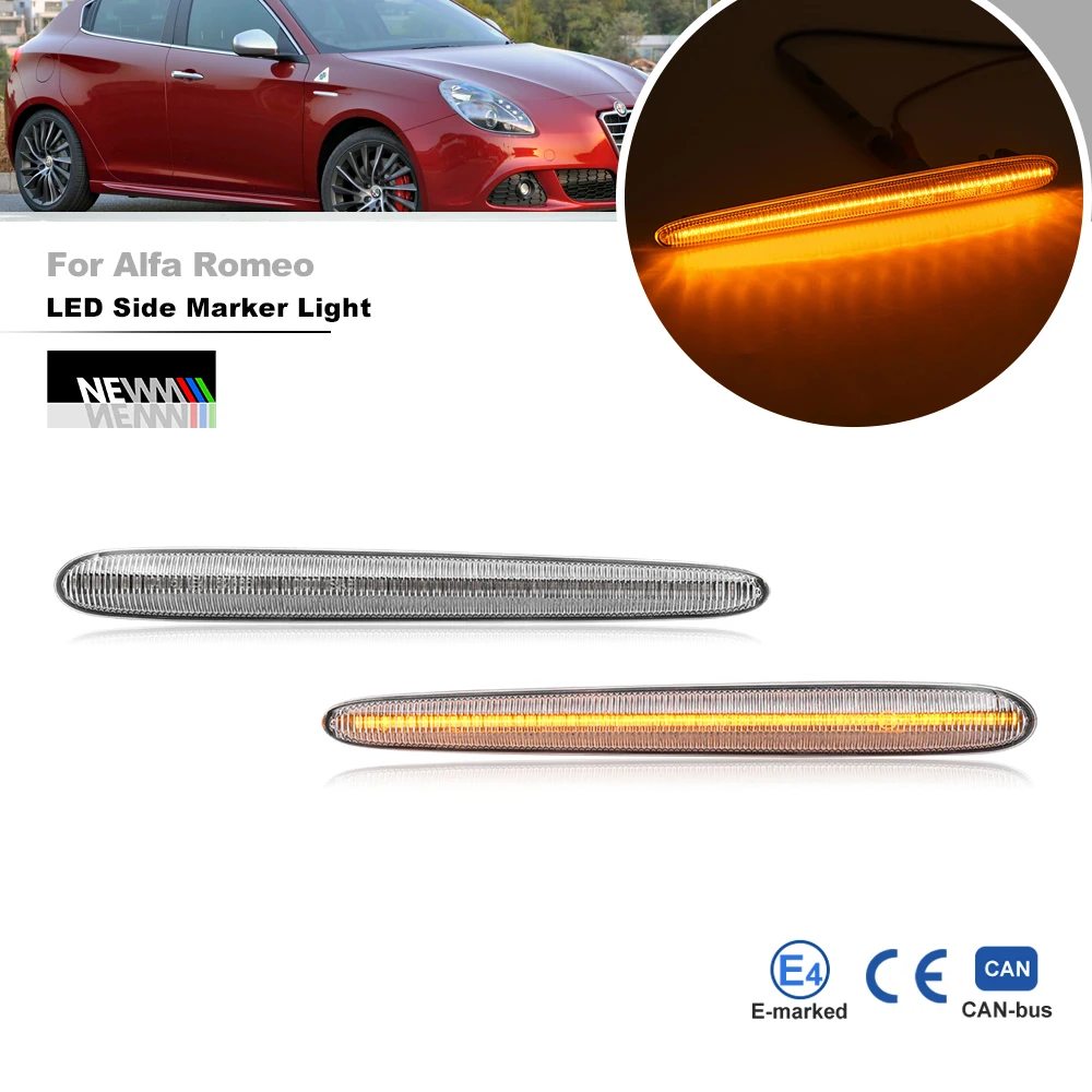 Per Alfa Romeo Giulietta 940 Turismo Qv Sport Quadrifoglio-Verde Veloce Sprint 2010-2020 Led Indicatori Di Direzione Ripetitori Indicatori Laterali