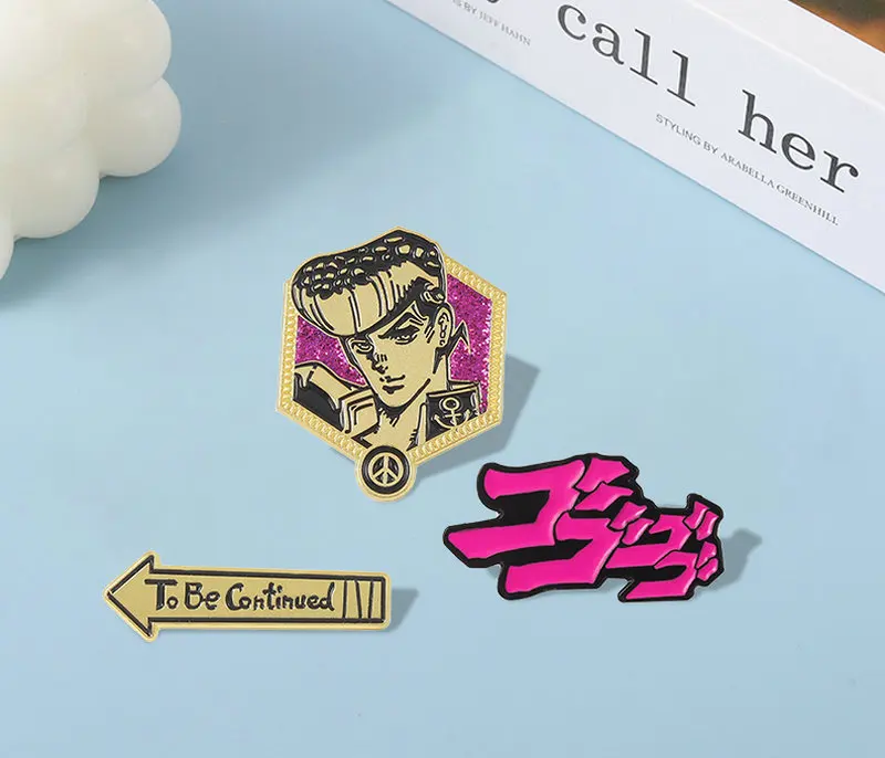 Jojo Enamel Pins Custom Bizarre Adventure Brooches Lapel Badges Cartoon Japanese Anime Jewelry Gift For Fans Friends