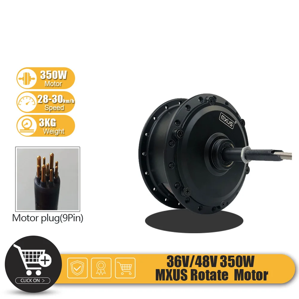 36V/48V 350W Mxus Motore Per Bicicletta Elettrica Mountain Bike Anteriore Retrofit Booster Elettrico Motore Singolo