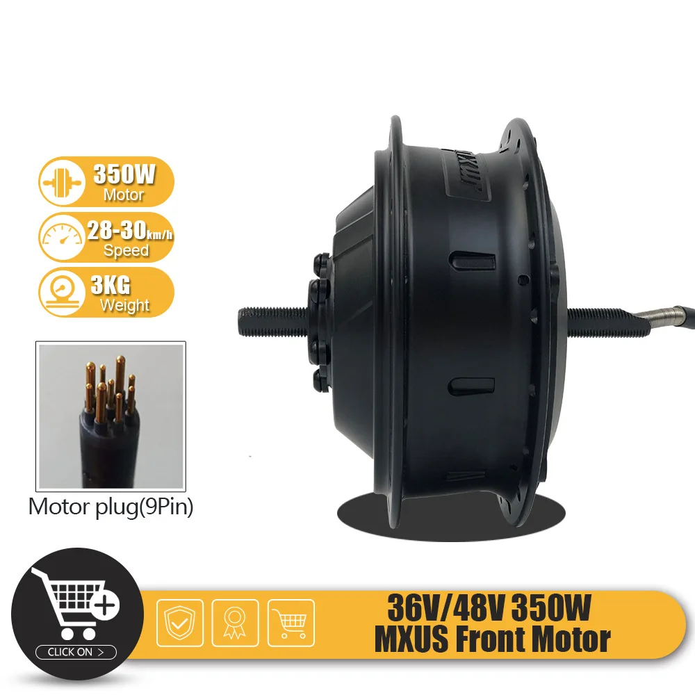 36V/48V 350W Mxus Motore Per Bicicletta Elettrica Mountain Bike Anteriore Retrofit Booster Elettrico Motore Singolo