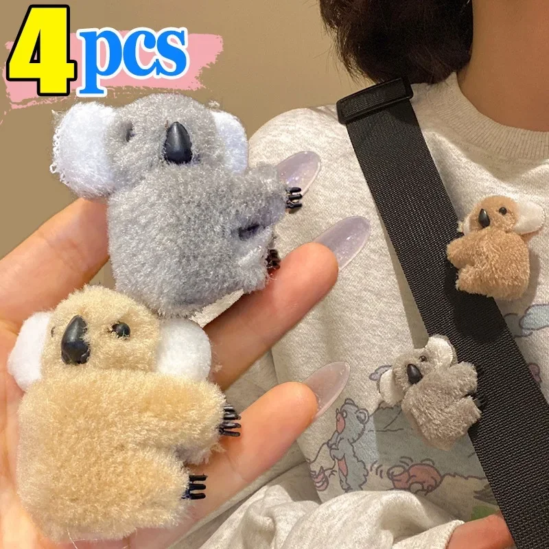 Super Peluche Koala Bear Fermagli Per Capelli Forcine Cute Fluffy Animal Bobby Pin Hairslide Per Ragazza Copricapo Koala Barrettes Accessori