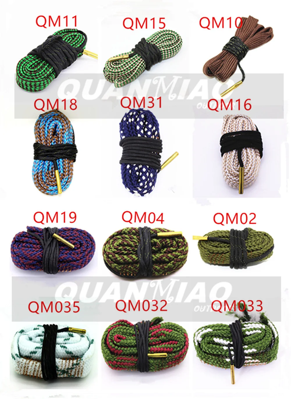 22 Cal. 223 Cal. 38 Cal & 5.56Mm,7.62Mm,12Ga Kit Di Pulizia Del Fucile Strumento Pistola Barile Spazzola Corda Di Lime