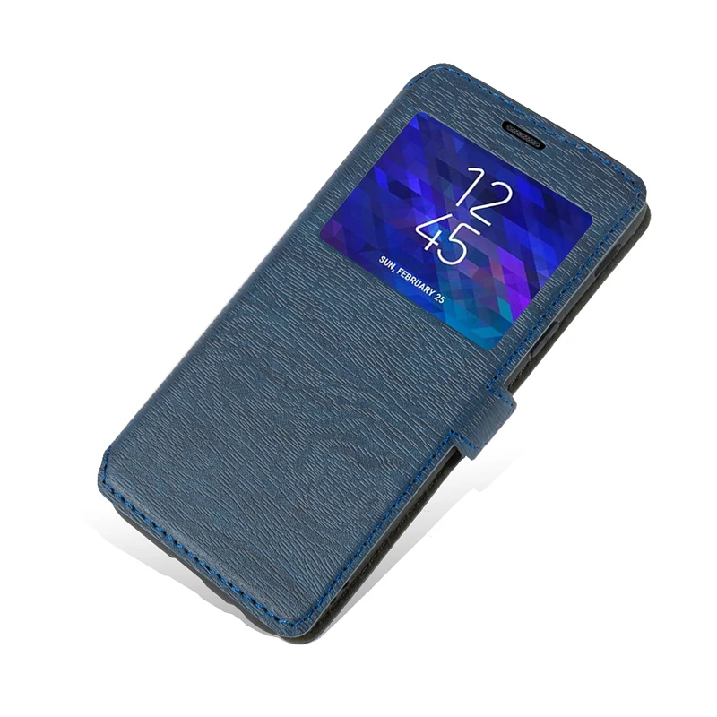 Per Samsung Galaxy Note 2 N7100 Cassa Del Telefono Del Cuoio Per Samsung Galaxy Note 2 Finestra Di Visualizzazione Libro Caso Molle Di Tpu Copertura P