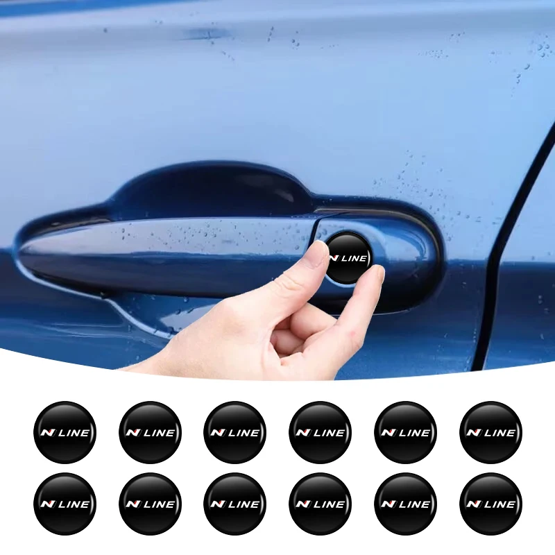 Car Door Lock Keyhole Cover Protettiva Sticker Key Hole Decalcomanie Per Hyundai N Line Performance I30 I40 Sonata Elantra Veloster