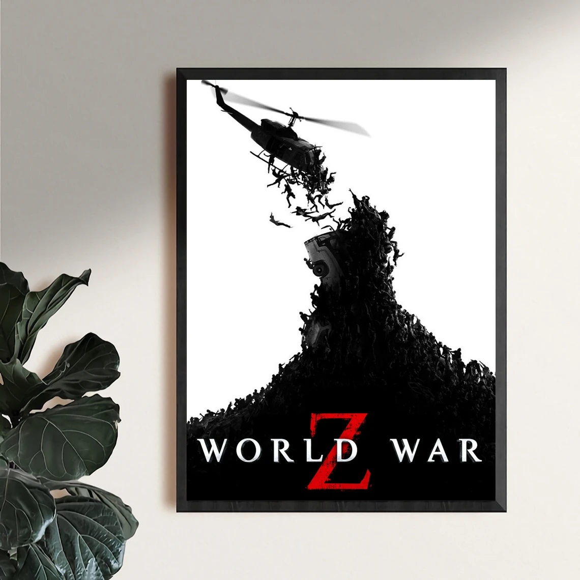 World War Z (2013) Movie Poster Star Actor Art Cover Canvas Print Pittura Decorativa (Senza Cornice)