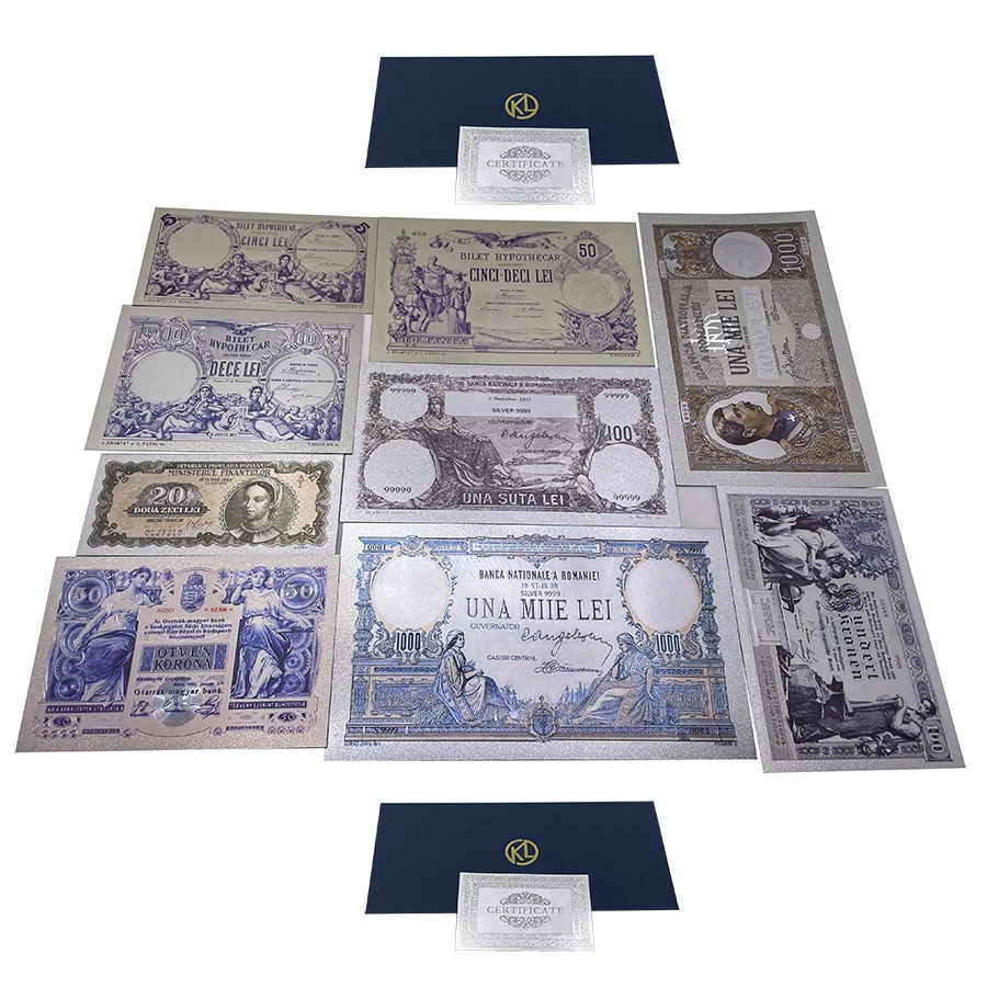 Bellissime Banconote Rumene 1 5 10 50 100 200 500 Lei Gold Per Regali Aziendali E Collezione