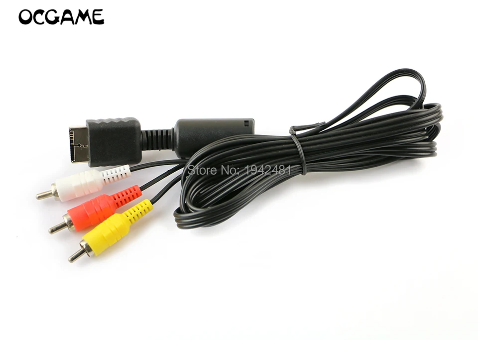 50 Pezzi Di Alta Qualità 1.8M Rca Tv Cable Av Lead Sound Video Per Playstation 2 3 Ps2 Ps3
