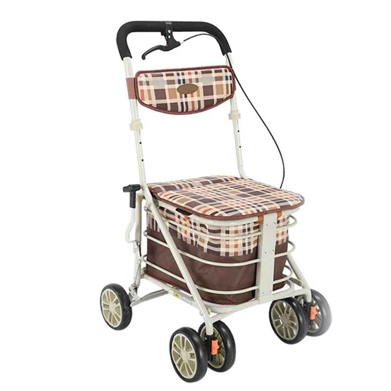 Comode Sedie A Rotelle Con Rollator A 4 Ruote In Acciaio Leggero E Sicuro Per Anziani