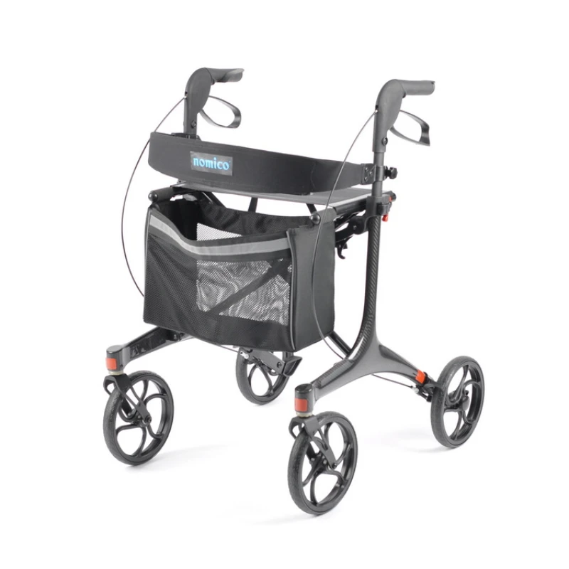 4.5 Kg Carbon Fiber Ultra Lightweight Walking Rollator For Shopping