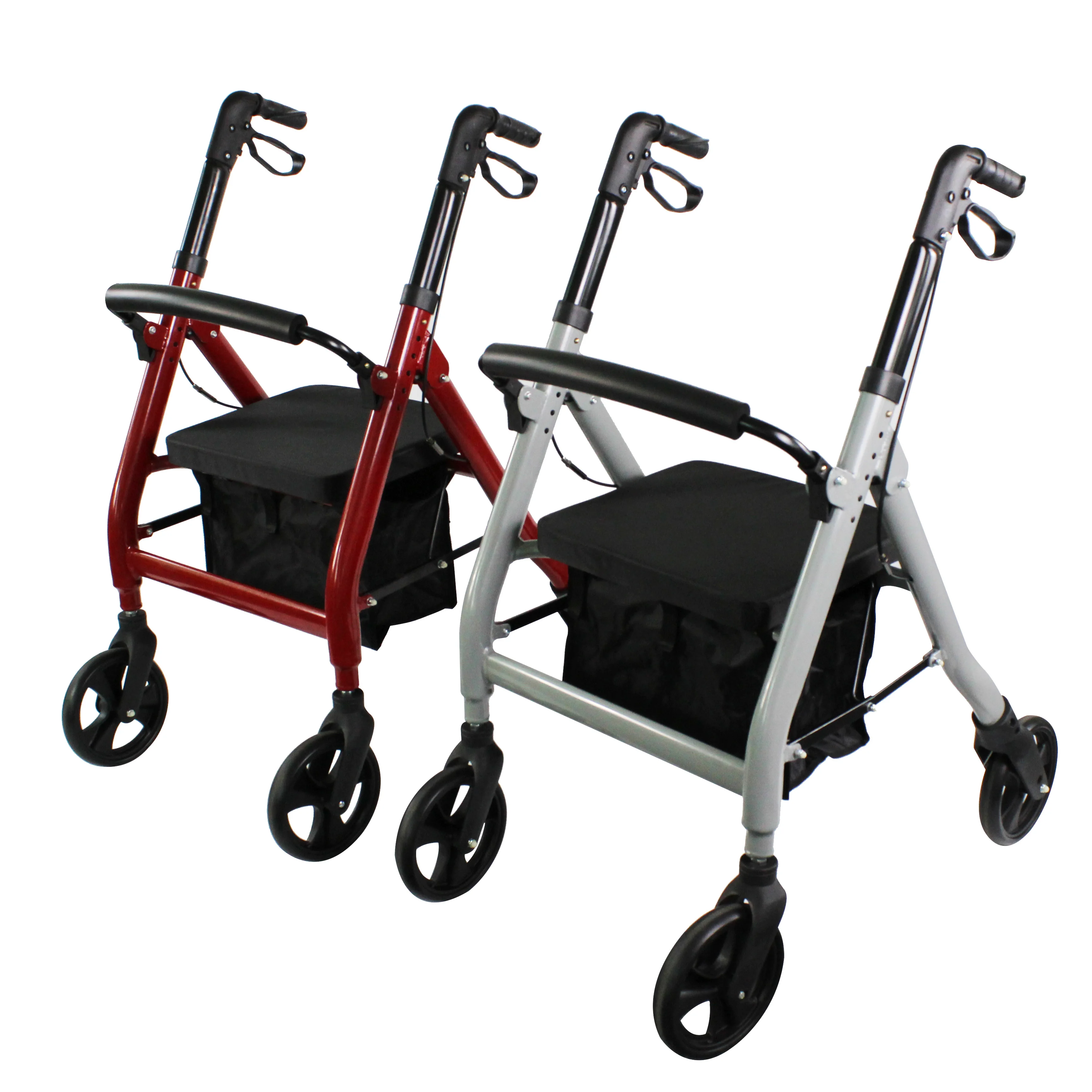 Rollator Per Disabili Deluxe Con Design Pieghevole A Quattro Ruote Durevole Per Anziani