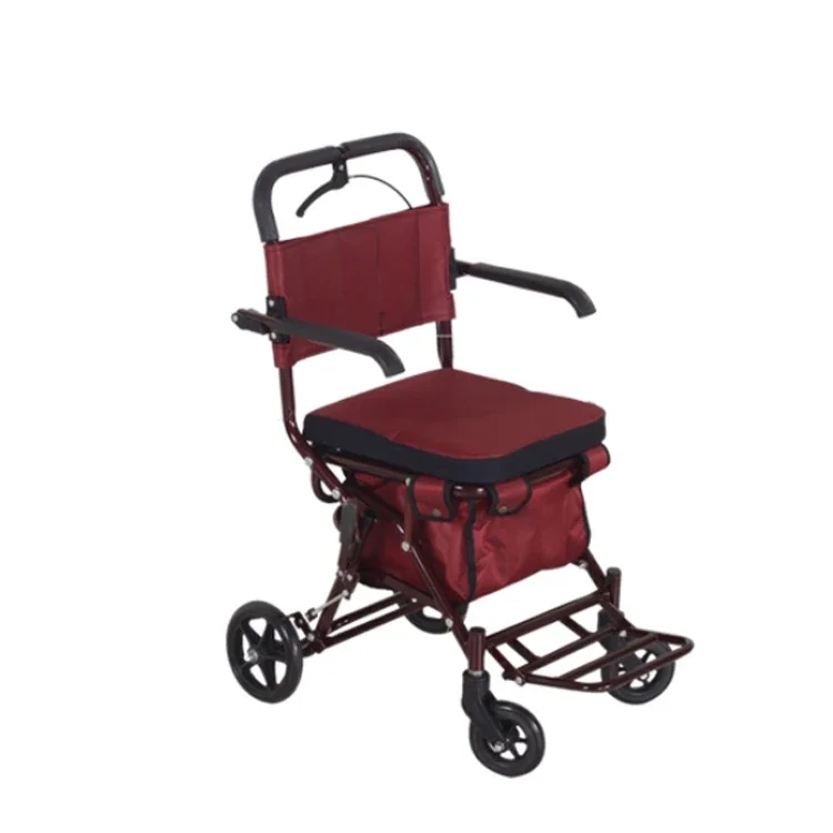 Commercio All'Ingrosso Il Passeggino Pieghevole Per Anziani Walker Seat Rollator Trolley Walker Con Cestino Della Spesa