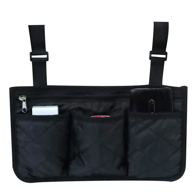 Borsa Portaoggetti Laterale Per Sedia A Rotelle Impermeabile Multifunzionale Per Deambulatori, Rollator Dropship