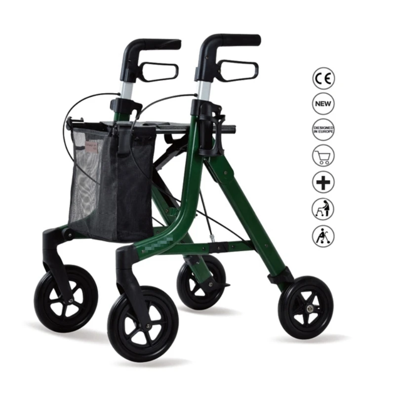 Deambulatore Rollator Con Sedile, Comode Maniglie E Schienale Spesso, Deambulatore Pieghevole Per Anziani