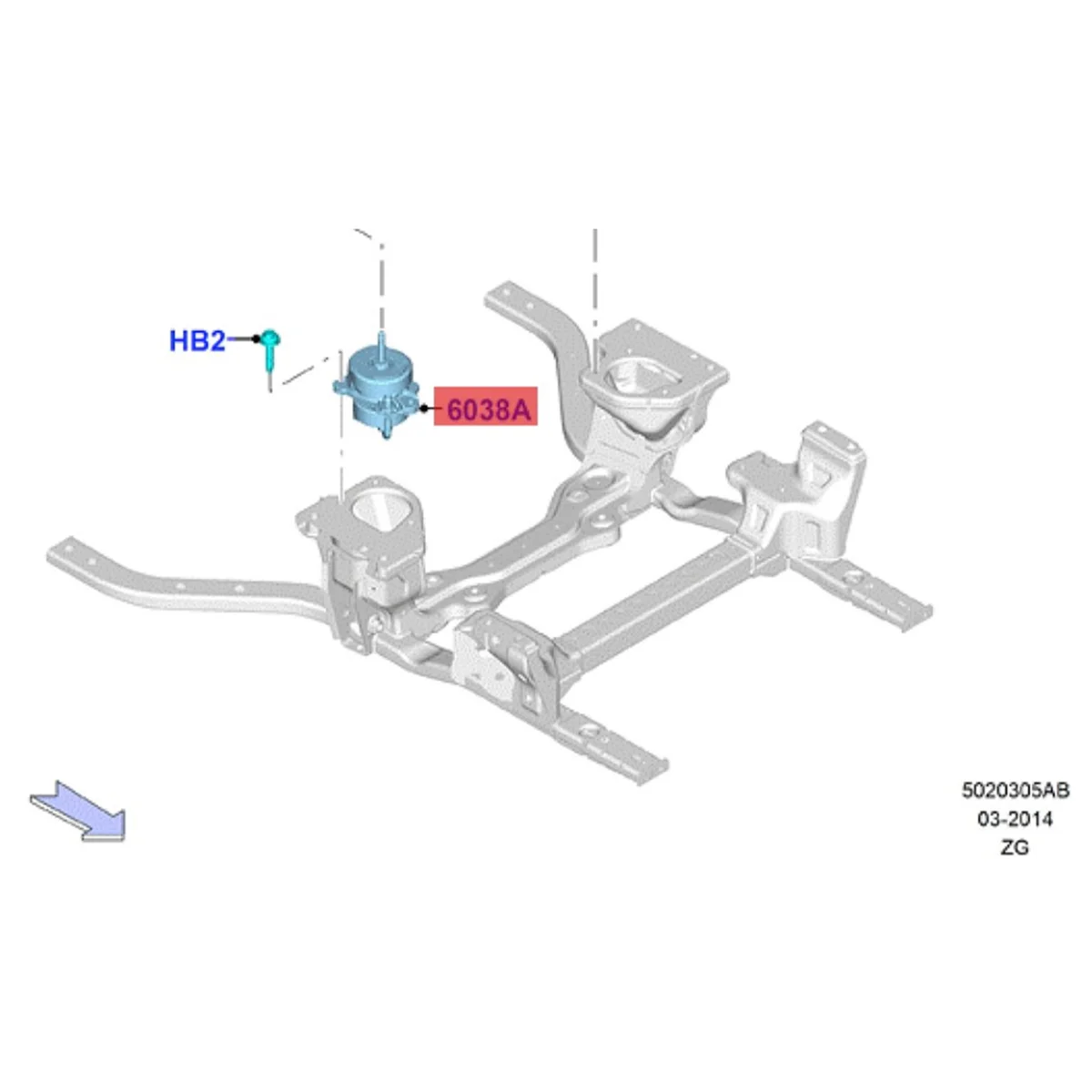 Guarnizione In Gomma Per Montaggio Motore Destra Fr3Z-6038-G Per Ford Mustang 2.3T Ecoboost 2014-2022 Motore Di Trasmissione Fr3C-6038-Ad