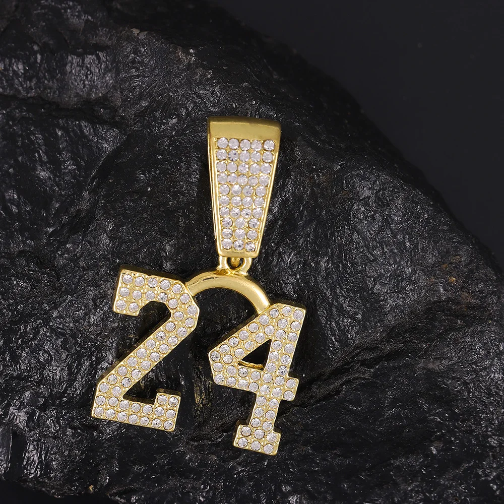 Hip Hop Preferito Basket Star Kobe-Bryant Taglia 24 Jersey Collana Con Ciondolo Commemorativo Catena Clavicola In Metallo Girocollo Regali