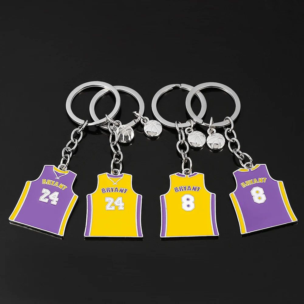 Stella Del Basket Preferita Portachiavi Commemorativo Kobe-Bryant Portachiavi In Metallo Kobe Maglia Da Basket Portachiavi Basket Regali Commemorativi